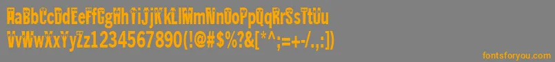 Kablokheadjam Font – Orange Fonts on Gray Background