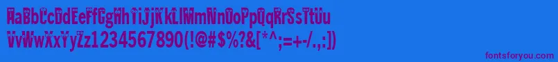 Kablokheadjam Font – Purple Fonts on Blue Background