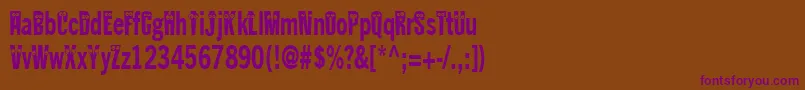 Kablokheadjam-Schriftart – Violette Schriften auf braunem Hintergrund