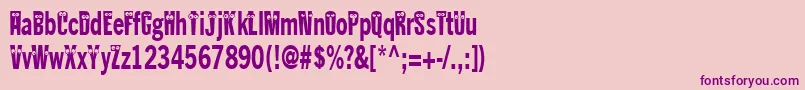 Шрифт Kablokheadjam – фиолетовые шрифты на розовом фоне