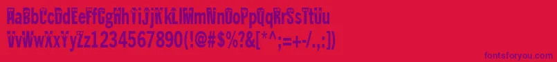 Kablokheadjam Font – Purple Fonts on Red Background