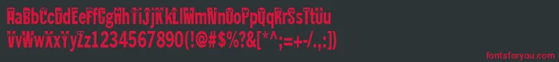 Kablokheadjam Font – Red Fonts on Black Background