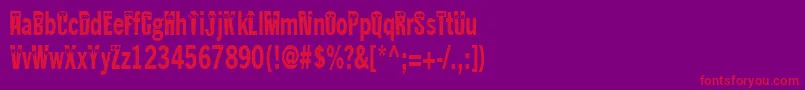 Шрифт Kablokheadjam – красные шрифты на фиолетовом фоне