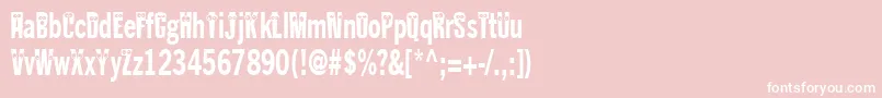 フォントKablokheadjam – ピンクの背景に白い文字