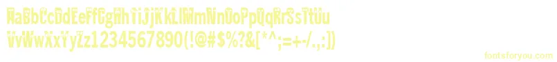 Шрифт Kablokheadjam – жёлтые шрифты на белом фоне