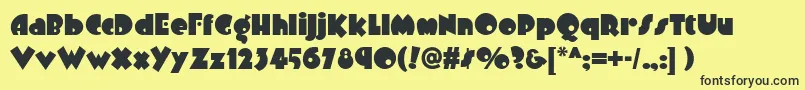 Arbuckle Remix Nf Font – Black Fonts on Yellow Background