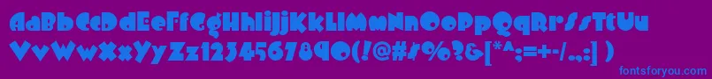 Arbuckle Remix Nf Font – Blue Fonts on Purple Background