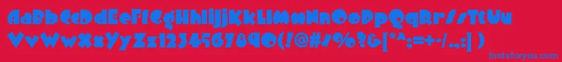 Arbuckle Remix Nf Font – Blue Fonts on Red Background