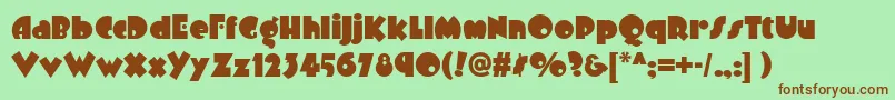 Arbuckle Remix Nf Font – Brown Fonts on Green Background