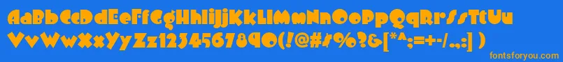 Arbuckle Remix Nf Font – Orange Fonts on Blue Background