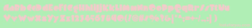 Arbuckle Remix Nf Font – Pink Fonts on Green Background