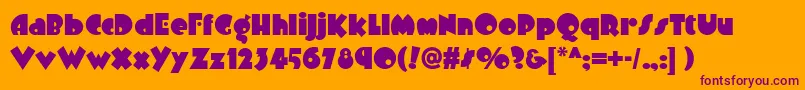 Arbuckle Remix Nf Font – Purple Fonts on Orange Background