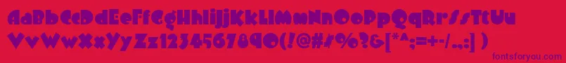 Arbuckle Remix Nf Font – Purple Fonts on Red Background