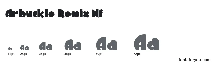 Размеры шрифта Arbuckle Remix Nf