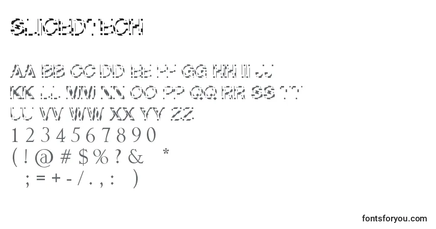 Fuente SlicedTech - alfabeto, números, caracteres especiales