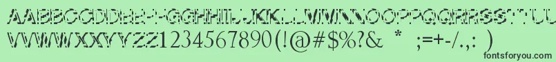 SlicedTech Font – Black Fonts on Green Background