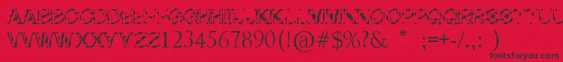 SlicedTech Font – Black Fonts on Red Background