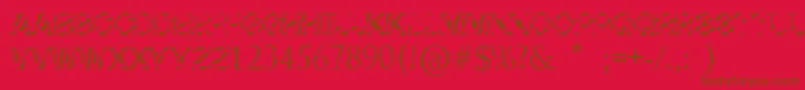 SlicedTech Font – Brown Fonts on Red Background