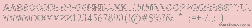 SlicedTech Font – Gray Fonts on Pink Background