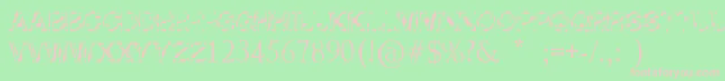 SlicedTech Font – Pink Fonts on Green Background