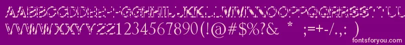 SlicedTech Font – Pink Fonts on Purple Background