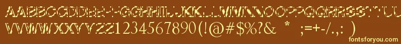 Шрифт SlicedTech – жёлтые шрифты на коричневом фоне