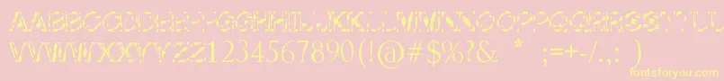 SlicedTech Font – Yellow Fonts on Pink Background