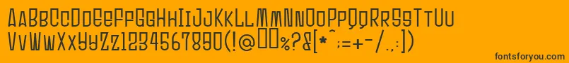 Ultrasonik Font – Black Fonts on Orange Background