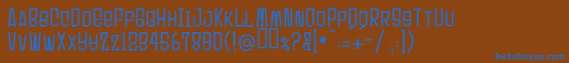 Ultrasonik Font – Blue Fonts on Brown Background