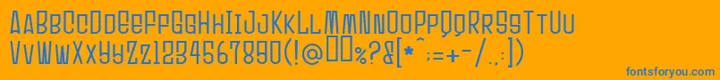 Ultrasonik Font – Blue Fonts on Orange Background