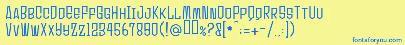 Ultrasonik Font – Blue Fonts on Yellow Background