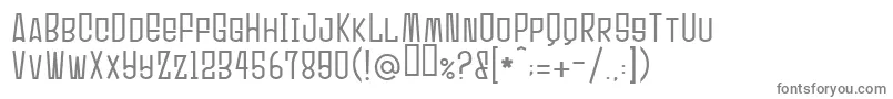Ultrasonik-fontti – harmaat kirjasimet valkoisella taustalla