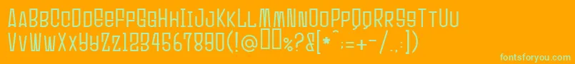 Ultrasonik Font – Green Fonts on Orange Background
