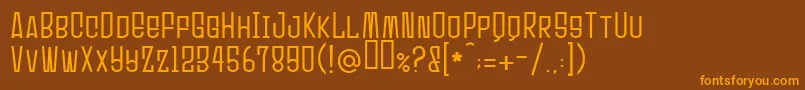 Ultrasonik Font – Orange Fonts on Brown Background