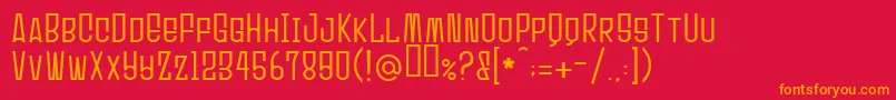Ultrasonik Font – Orange Fonts on Red Background