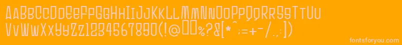 Ultrasonik-fontti – vaaleanpunaiset fontit oranssilla taustalla