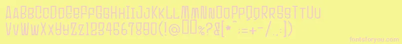 Ultrasonik Font – Pink Fonts on Yellow Background