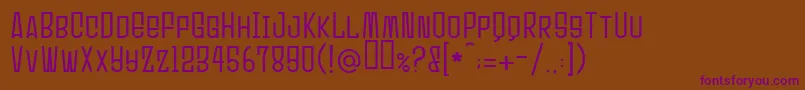 Ultrasonik Font – Purple Fonts on Brown Background