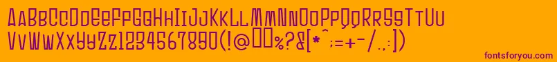 Ultrasonik Font – Purple Fonts on Orange Background