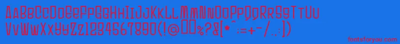 Ultrasonik Font – Red Fonts on Blue Background