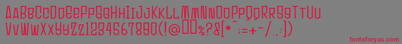 Ultrasonik Font – Red Fonts on Gray Background