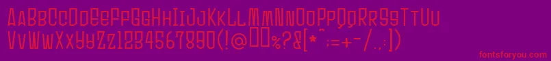 Ultrasonik Font – Red Fonts on Purple Background
