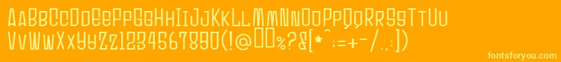 Ultrasonik Font – Yellow Fonts on Orange Background