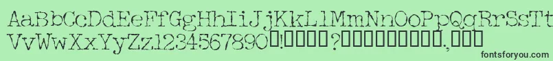 HalbstarkePica Font – Black Fonts on Green Background