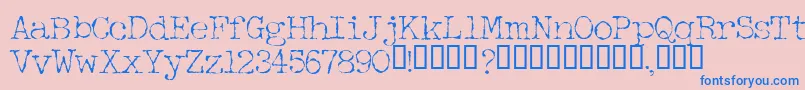 HalbstarkePica Font – Blue Fonts on Pink Background