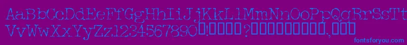 HalbstarkePica Font – Blue Fonts on Purple Background