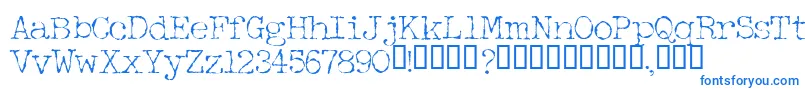 HalbstarkePica Font – Blue Fonts on White Background