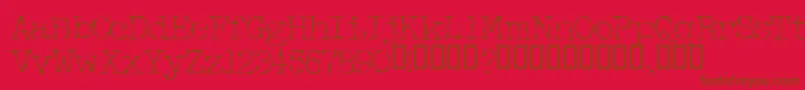 HalbstarkePica Font – Brown Fonts on Red Background