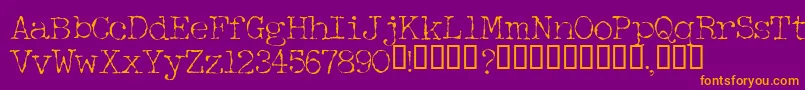 HalbstarkePica Font – Orange Fonts on Purple Background