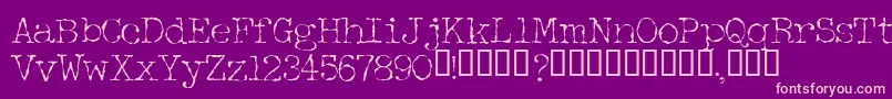 HalbstarkePica Font – Pink Fonts on Purple Background